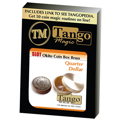 Slot Okito Coin Box Brass Quarter by Tango -Trick (B0018)