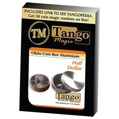Okito Coin Box Aluminum Half Dollar (A0004)by Tango - Trick