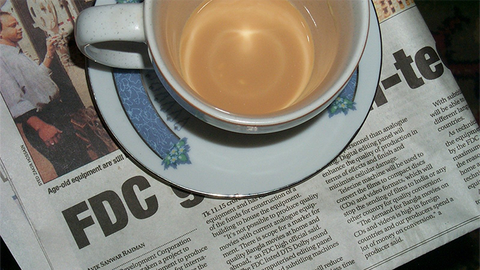 Torn and Restored Water in the Newspaper Gimmick