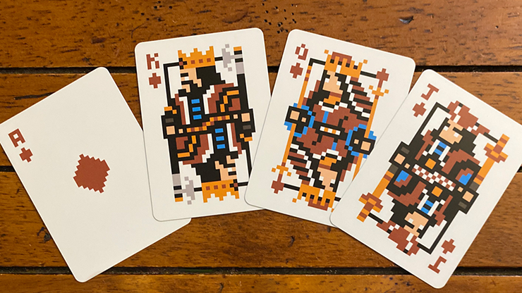 8 Bit Red Playing Cards – The Magic Box