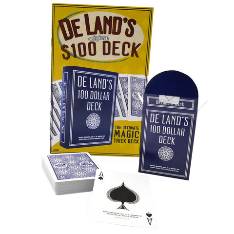 De Land's $100 Marked Deck - The Ultimate Trick Deck - With Bonus Packet Trick