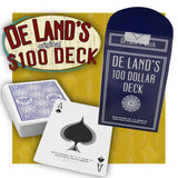 De Land's $100 Marked Deck - The Ultimate Trick Deck - With Bonus Packet Trick