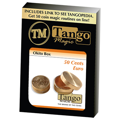 Okito Coin Box Brass 50 cent Euro by Tango -Trick (B0003)