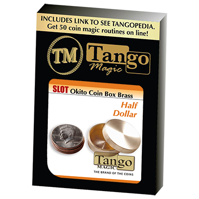 Slot Okito Coin Box Brass Half Dollar (B0019)by Tango -Trick