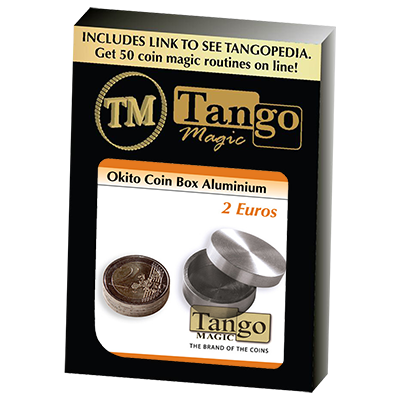 Okito Coin Box Aluminum 2 Euro by Tango - Trick (A0002)