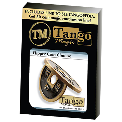 Flipper Chinese Coin Black (CH012) by Tango - Trick