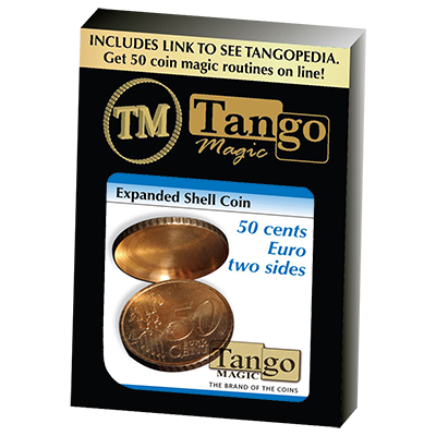 Expanded Shell Coin 50 Cent Euro (Two Sides) by Tango - Trick (E0004)