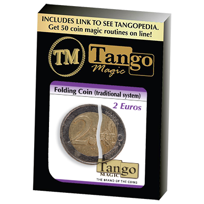 Folding Coin - 2  Euros (Traditional) by Tango Magic - Trick (E0064)
