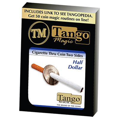 Cigarette Through Half Dollar (Two Sided) (D0015)by Tango - Trick