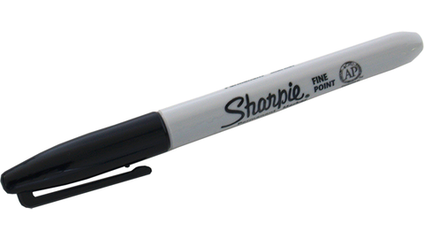 (Ungimmicked) Fine-Tip Sharpie (Black) box of 12 by Murphy's Magic Supplies - Trick