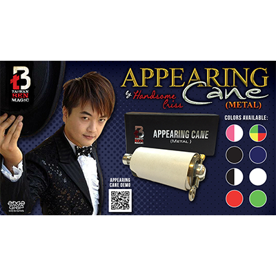 Appearing Cane (Metal / White) by Handsome Criss and Taiwan Ben Magic - Trick