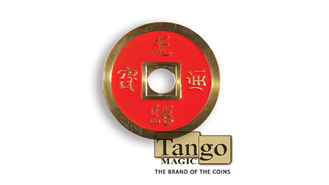 Dollar Size Chinese Coin (Red) by Tango (CH032)