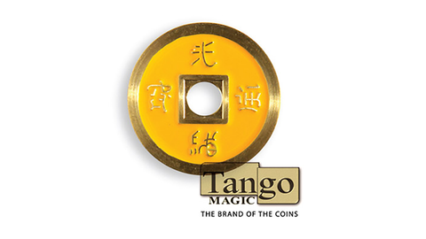 Dollar Size Chinese Coin (Yellow and Red) by Tango (CH038)