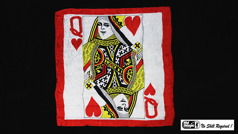 Production Hanky Queen of Hearts (36 inch  x 36 inch) by Mr. Magic - Trick