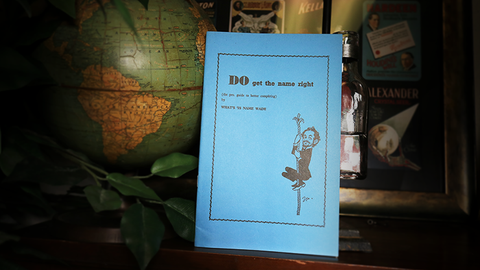 Do Get the Name Right by What's 'is Name Wade - Book