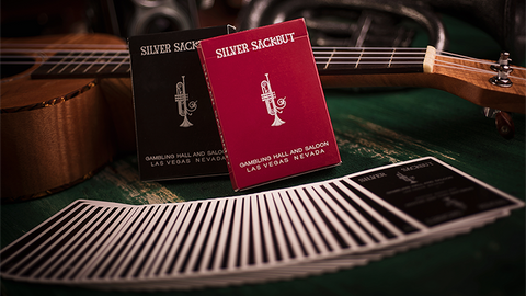 Silver Sackbut (Black) Playing Cards by Magic Square