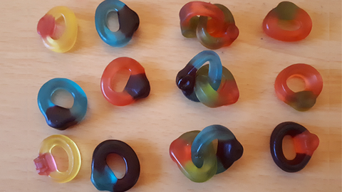Visible Linking Jelly Sweet Gummy Finger Rings by Jonathan Royle
