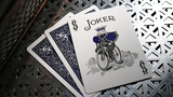 Bicycle Rider Back Crimson Luxe (Blue) Version 2 by US Playing Card Co
