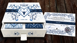 Limited Edition Tulip Playing Cards Set (Dark Blue and Light Blue) by Dutch Card House Company