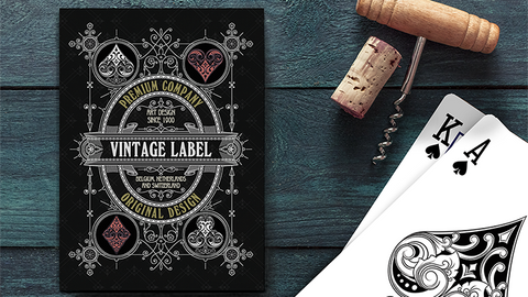 Vintage Label Playing Cards (Premier Edition Black) by Craig Maidment