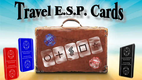 Travel ESP Cards Blue & Red (Gimmicks and Online Instructions) by Paul Carnazzo