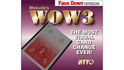 WOW 3 Face-DOWN (Gimmick and Online Instructions) by Katsuya Masuda