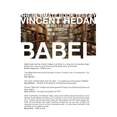 Babel Book Test (3 Books) by Vincent Hedan - Trick