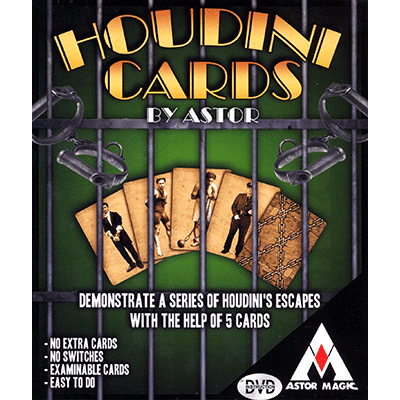 Houdini Cards (DVD included) by Astor Magic - DVD