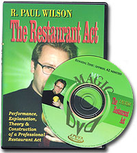 Restaurant Act Paul Wilson, DVD