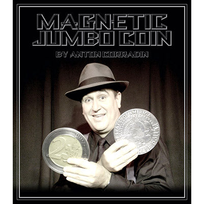 Magnetic Jumbo Coin With DVD (US Half Dollar) by Anton Corradin - Trick