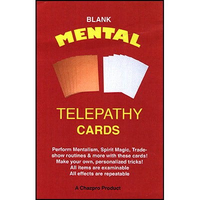 Mental Telepathy Cards (BLANK) by Chazpro Magic - Trick