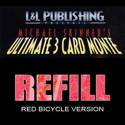 Refill Cards for 3 Card Monte (Red) - Trick