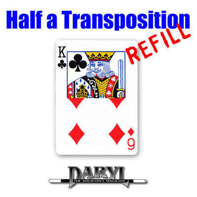 REFILL Half A Transposition (RED Back - 6D/KC) by Daryl - Trick