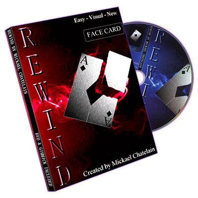 Rewind (Gimmick, DVD, FACE card, BLUE back) by Mickael Chatelain - Trick