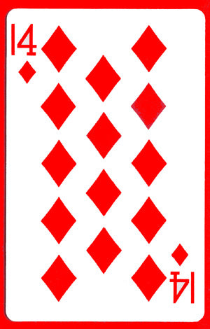 14 of Diamonds Cards (1 card = 1 unit)- Royal