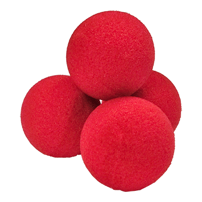 1.5 inch High Density Ultra Soft Sponge Ball (Red) Pack of 4 from Magic by Gosh