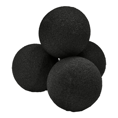 2 inch High Density Ultra Soft Sponge Ball (Black) Pack of 4 from Magic by Gosh