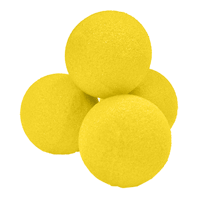 2 inch High Density Ultra Soft Sponge Ball (Yellow) Pack of 4 from Magic by Gosh