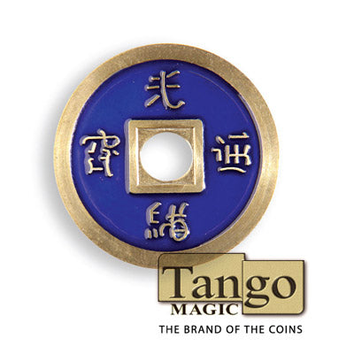 Normal Chinese Coin made in Brass (Blue) by Tango -Trick (CH009)