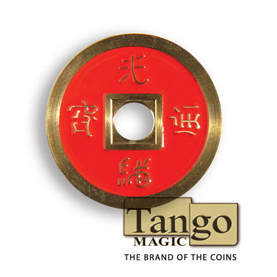 Normal Chinese Coin made in Brass (Red) by Tango -Trick (CH011)