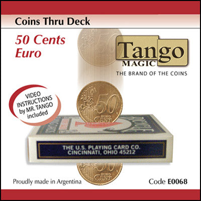 Coins thru Deck 50 cent Euro by Tango - Trick (E0068)