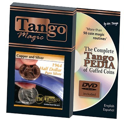 Copper and Silver Half Dollar 1964 (w/DVD) (D0140) by Tango - Tricks