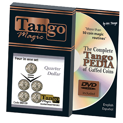 Four In One Quarter (w/DVD)(D0129) by Tango Magic - Tricks