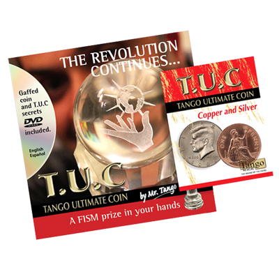 Tango Ultimate Coin (T.U.C)(D0110) Copper and Silver with instructional DVD by Tango - Trick