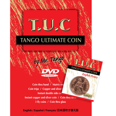 Tango Ultimate Coin w/DVD(T.U.C)(D0111) English Penny by Tango - Trick